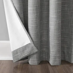 Sun Zero Kline Burlap Weave Thermal Extreme Grommet Top Energy Saving 100% Blackout Single Curtain Panel