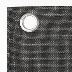 Sun Zero Kline Burlap Weave Thermal Extreme Grommet Top Energy Saving 100% Blackout Single Curtain Panel
