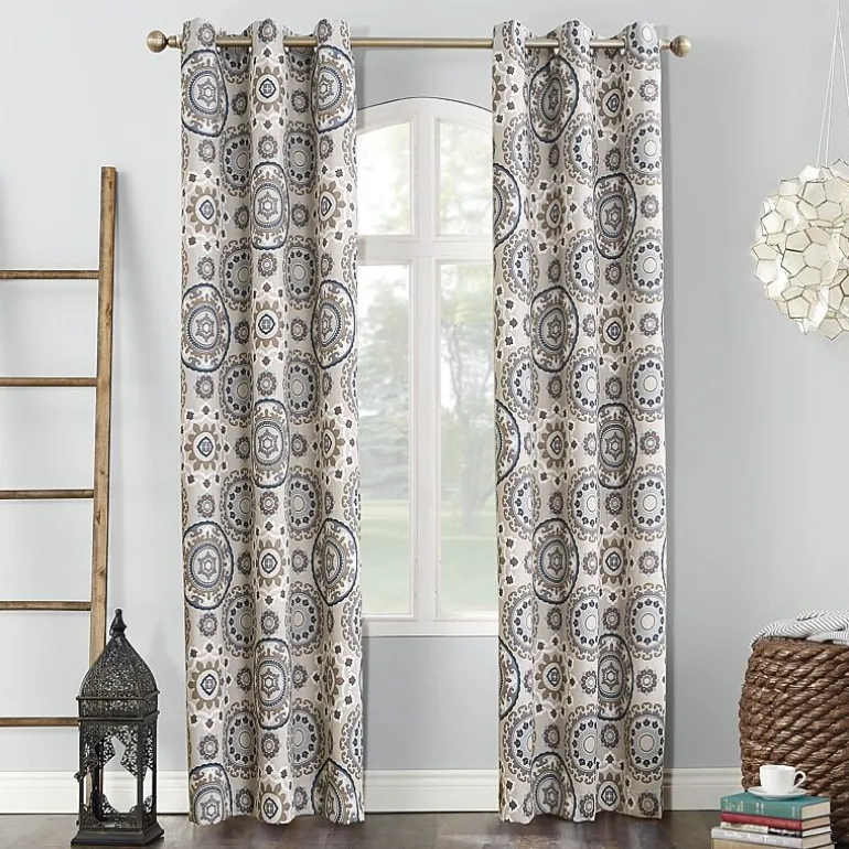 Sun Zero Nepal Grommet Top Energy Saving Blackout Single Curtain Panel