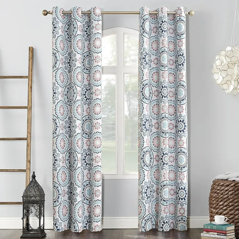 Sun Zero Nepal Grommet Top Energy Saving Blackout Single Curtain Panel