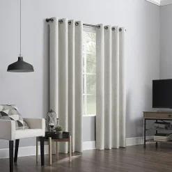 Sun Zero Noir Dimensional Thermal Extreme Grommet Top Energy Saving 100% Blackout Single Curtain Panel