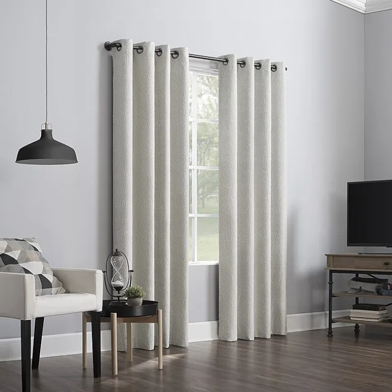 Sun Zero Noir Dimensional Thermal Extreme Grommet Top Energy Saving 100% Blackout Single Curtain Panel