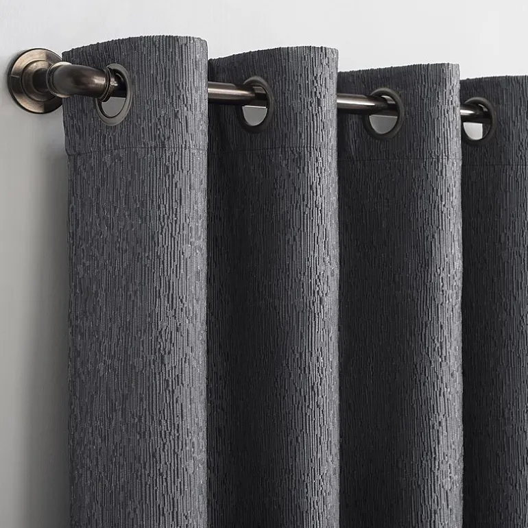 Sun Zero Noir Dimensional Thermal Extreme Grommet Top Energy Saving 100% Blackout Single Curtain Panel