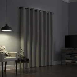 Sun Zero Noir Dimensional Thermal Extreme Grommet Top Energy Saving 100% Blackout Single Curtain Panel