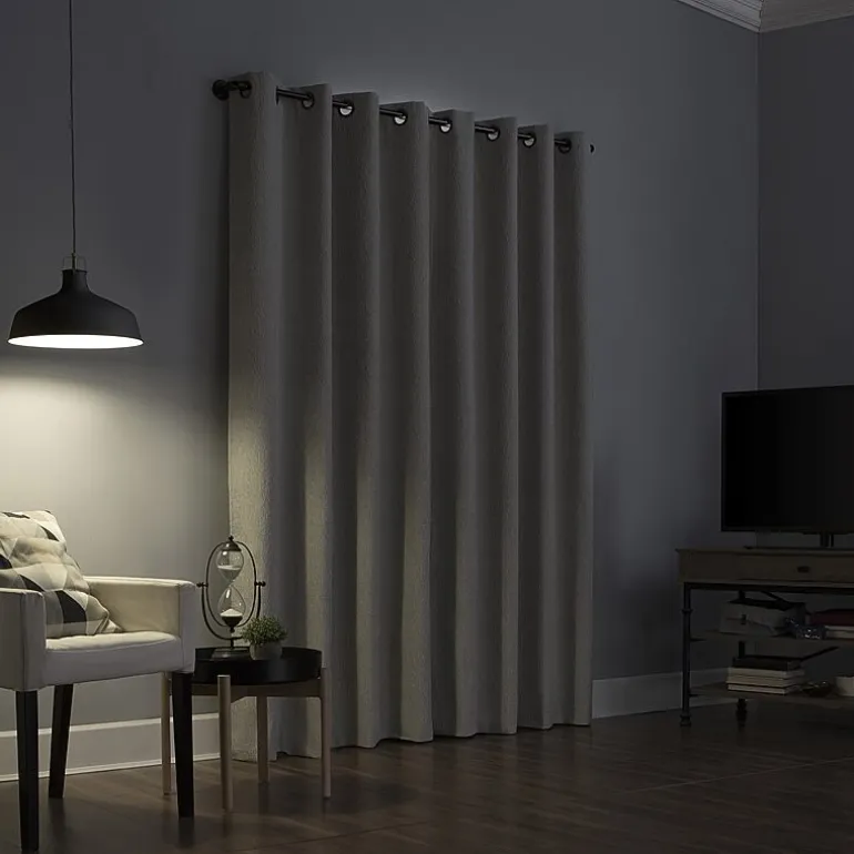Sun Zero Noir Dimensional Thermal Extreme Grommet Top Energy Saving 100% Blackout Single Curtain Panel