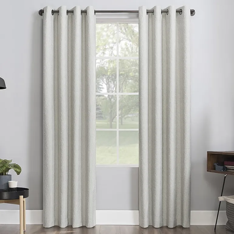 Sun Zero Noir Dimensional Thermal Extreme Grommet Top Energy Saving 100% Blackout Single Curtain Panel