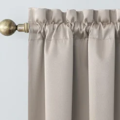 Sun Zero Oslo Rod Pocket Energy Saving 100% Blackout Single Curtain Panel