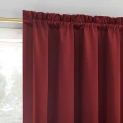 Sun Zero Oslo Rod Pocket Energy Saving 100% Blackout Single Curtain Panel