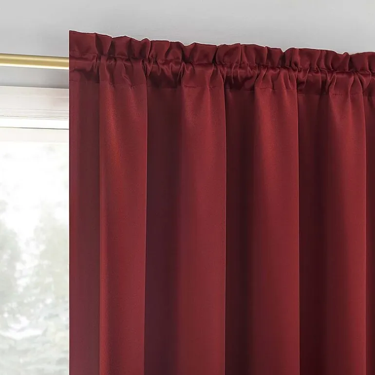 Sun Zero Oslo Rod Pocket Energy Saving 100% Blackout Single Curtain Panel