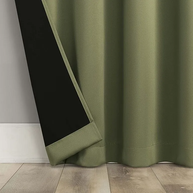 Sun Zero Oslo Rod Pocket Energy Saving 100% Blackout Single Curtain Panel