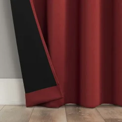 Sun Zero Oslo Rod Pocket Energy Saving 100% Blackout Single Curtain Panel