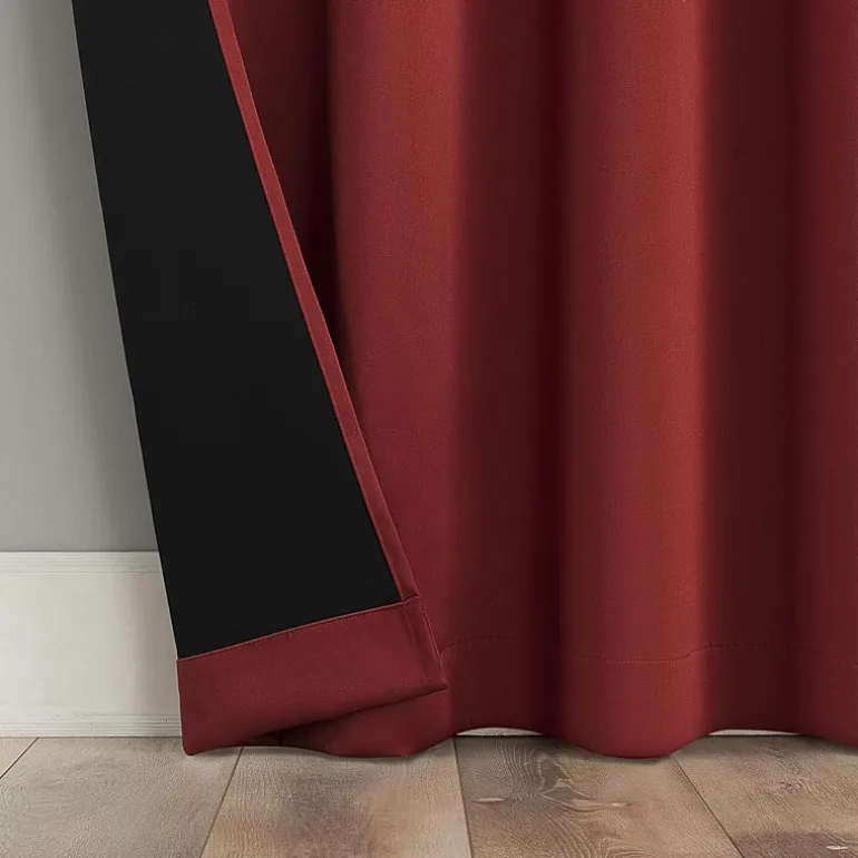 Sun Zero Oslo Rod Pocket Energy Saving 100% Blackout Single Curtain Panel