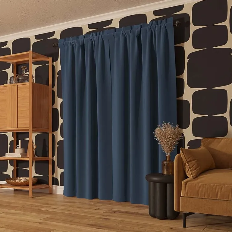 Sun Zero Oslo Rod Pocket Energy Saving 100% Blackout Single Curtain Panel