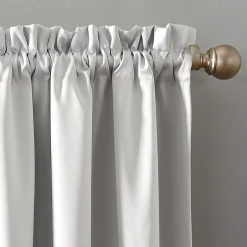 Sun Zero Oslo Rod Pocket Energy Saving 100% Blackout Single Curtain Panel