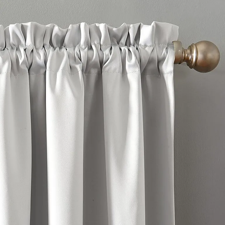 Sun Zero Oslo Rod Pocket Energy Saving 100% Blackout Single Curtain Panel