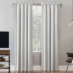 Sun Zero Oslo Rod Pocket Energy Saving 100% Blackout Single Curtain Panel