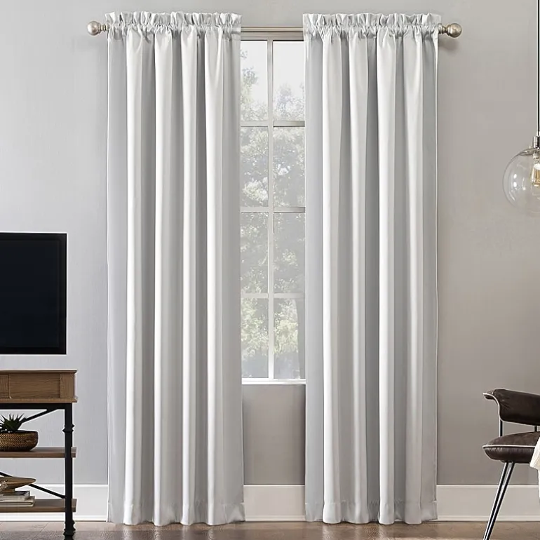 Sun Zero Oslo Rod Pocket Energy Saving 100% Blackout Single Curtain Panel