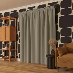 Sun Zero Oslo Rod Pocket Energy Saving 100% Blackout Single Curtain Panel