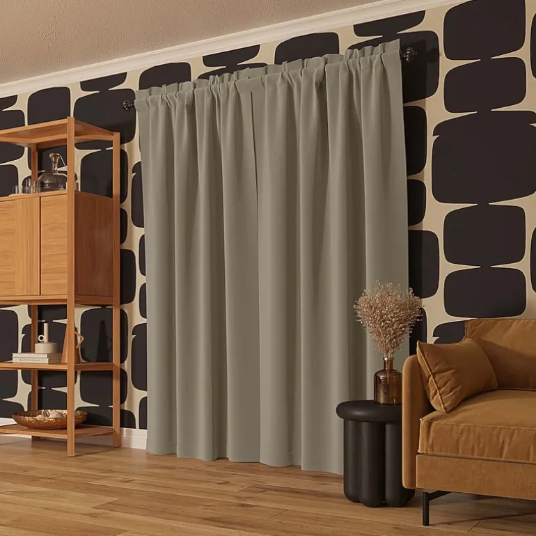 Sun Zero Oslo Rod Pocket Energy Saving 100% Blackout Single Curtain Panel