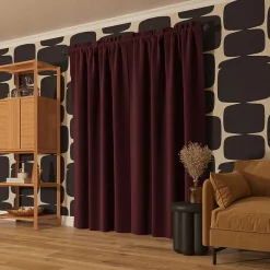 Sun Zero Oslo Rod Pocket Energy Saving 100% Blackout Single Curtain Panel