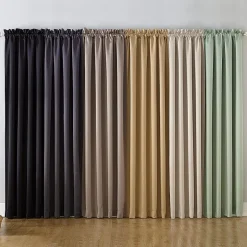 Sun Zero Oslo Rod Pocket Energy Saving 100% Blackout Single Curtain Panel