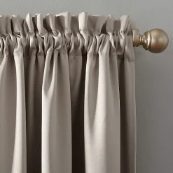 Sun Zero Oslo Rod Pocket Energy Saving 100% Blackout Single Curtain Panel