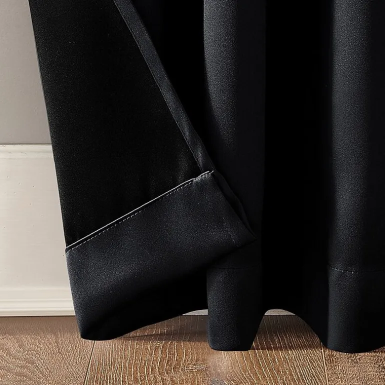 Sun Zero Oslo Rod Pocket Energy Saving 100% Blackout Single Curtain Panel
