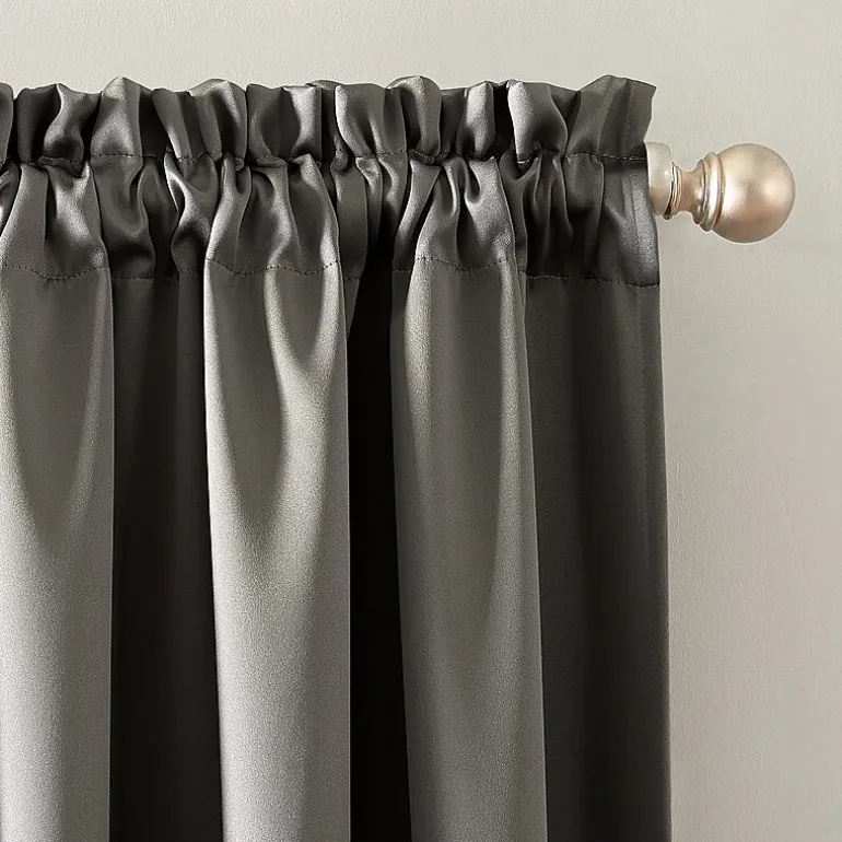 Sun Zero Oslo Rod Pocket Energy Saving 100% Blackout Single Curtain Panel