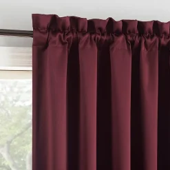 Sun Zero Oslo Rod Pocket Energy Saving 100% Blackout Single Curtain Panel