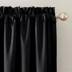 Sun Zero Oslo Rod Pocket Energy Saving 100% Blackout Single Curtain Panel