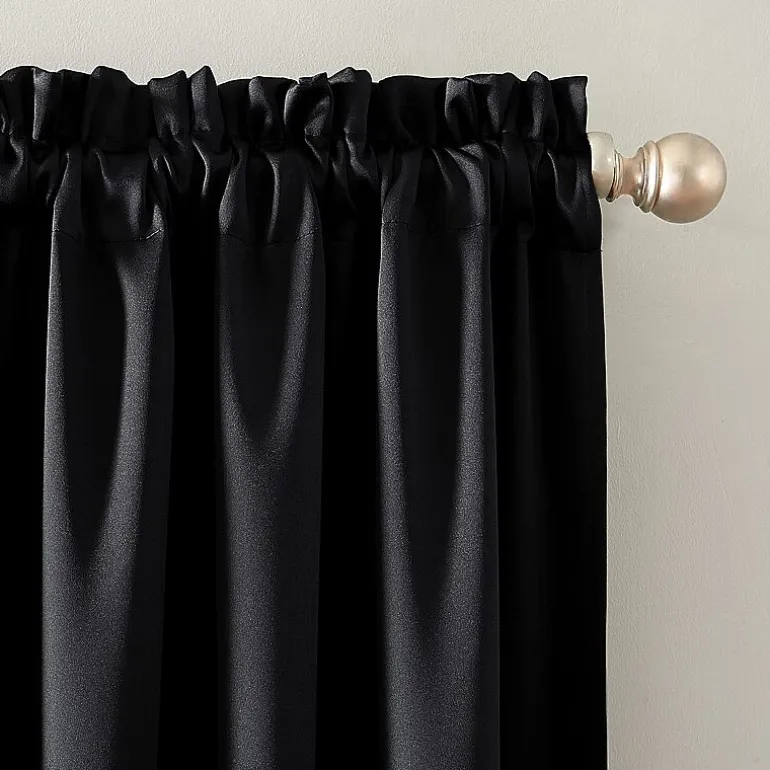 Sun Zero Oslo Rod Pocket Energy Saving 100% Blackout Single Curtain Panel