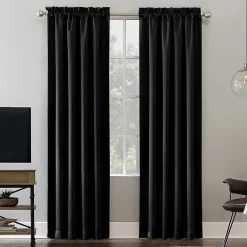 Sun Zero Oslo Rod Pocket Energy Saving 100% Blackout Single Curtain Panel