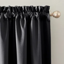 Sun Zero Oslo Rod Pocket Energy Saving 100% Blackout Single Curtain Panel