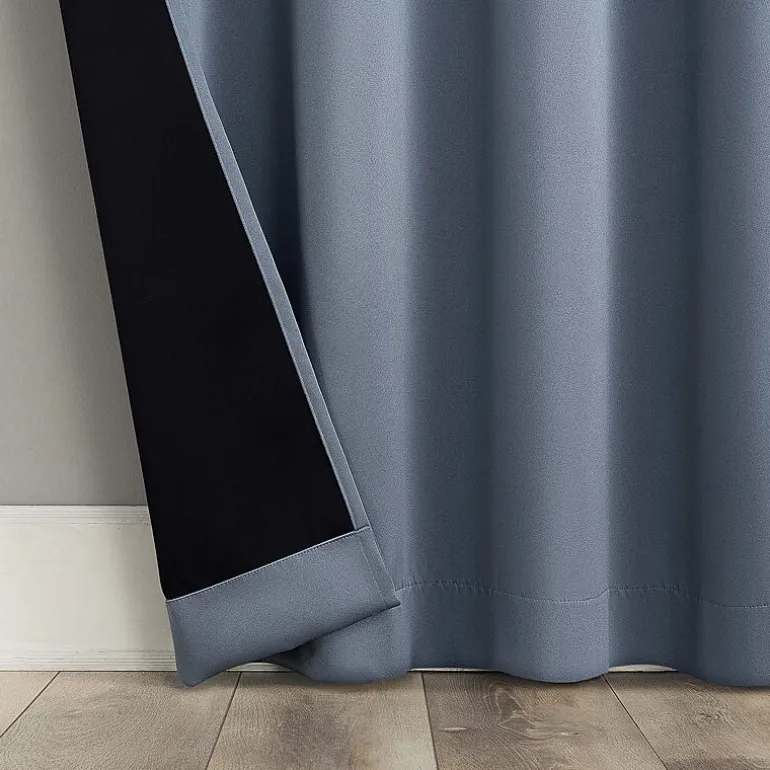 Sun Zero Oslo Rod Pocket Energy Saving 100% Blackout Single Curtain Panel