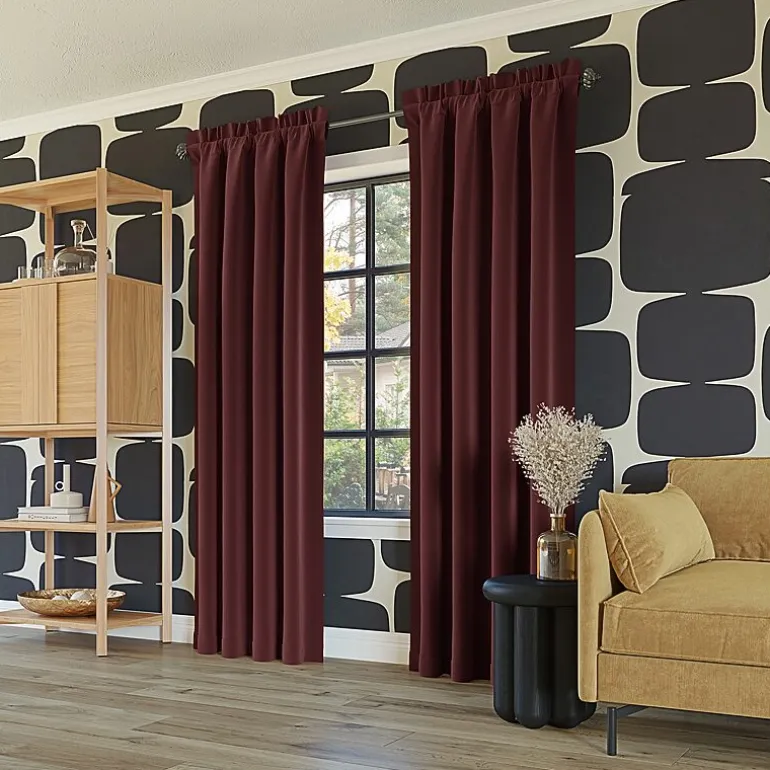 Sun Zero Oslo Rod Pocket Energy Saving 100% Blackout Single Curtain Panel
