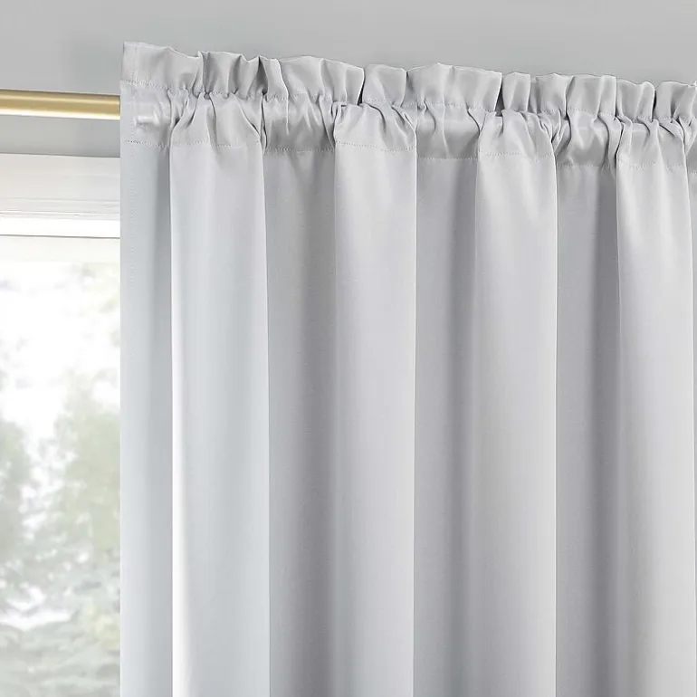 Sun Zero Oslo Rod Pocket Energy Saving 100% Blackout Single Curtain Panel