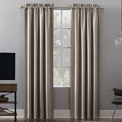 Sun Zero Oslo Rod Pocket Energy Saving 100% Blackout Single Curtain Panel