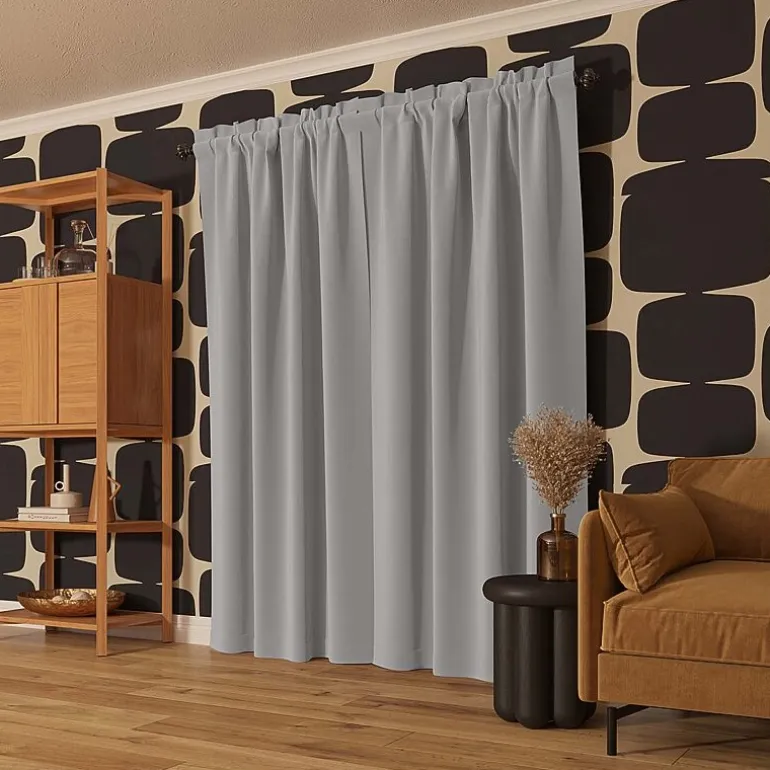 Sun Zero Oslo Rod Pocket Energy Saving 100% Blackout Single Curtain Panel