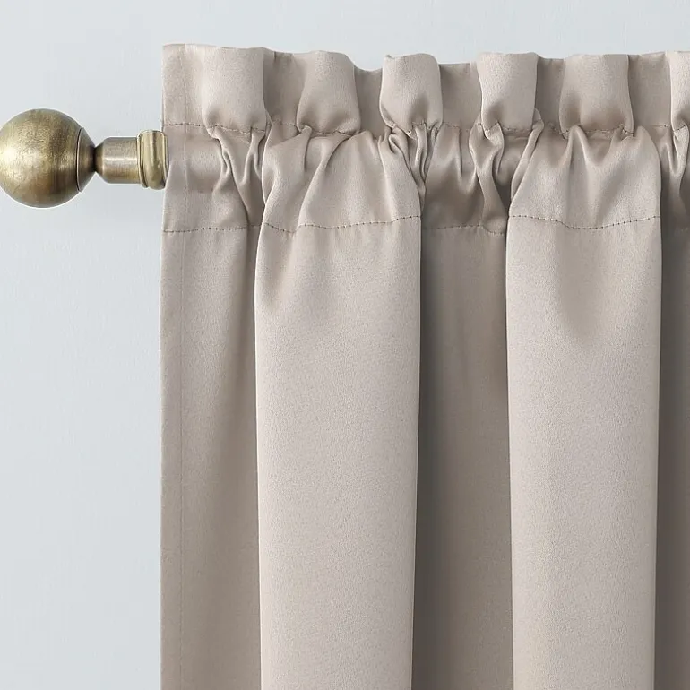 Sun Zero Oslo Rod Pocket Energy Saving 100% Blackout Single Curtain Panel