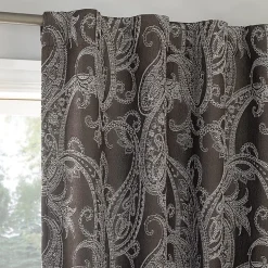 Sun Zero Pedra Back Tab 100% Blackout Single Curtain Panel
