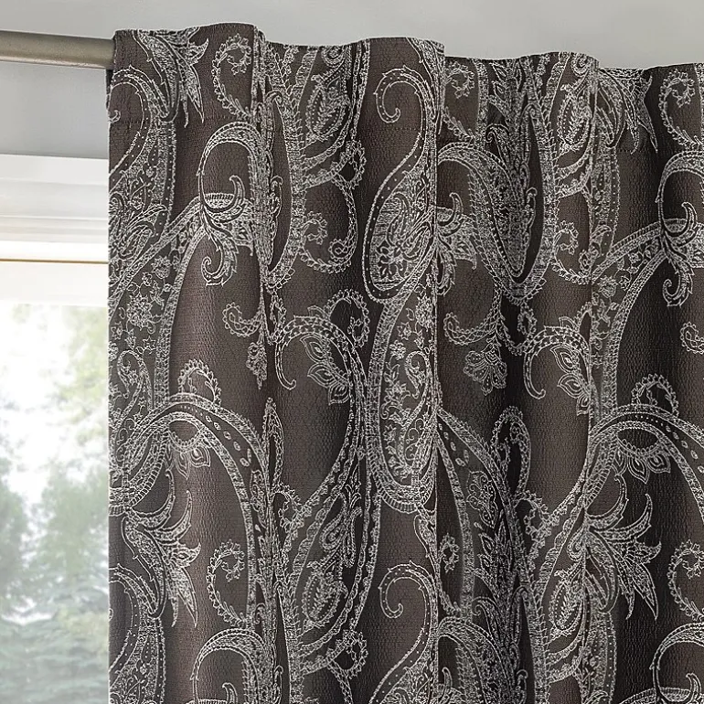 Sun Zero Pedra Back Tab 100% Blackout Single Curtain Panel