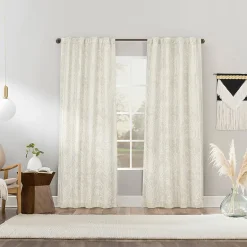 Sun Zero Pedra Back Tab 100% Blackout Single Curtain Panel