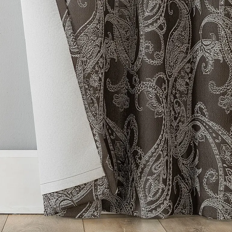 Sun Zero Pedra Back Tab 100% Blackout Single Curtain Panel
