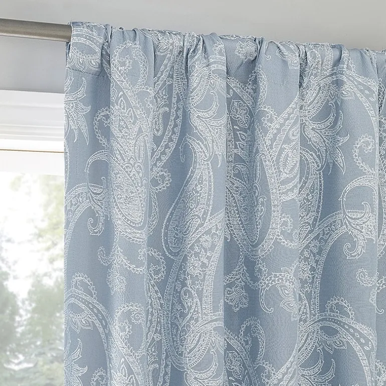 Sun Zero Pedra Back Tab 100% Blackout Single Curtain Panel
