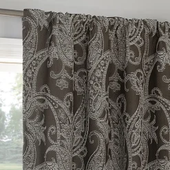 Sun Zero Pedra Back Tab 100% Blackout Single Curtain Panel