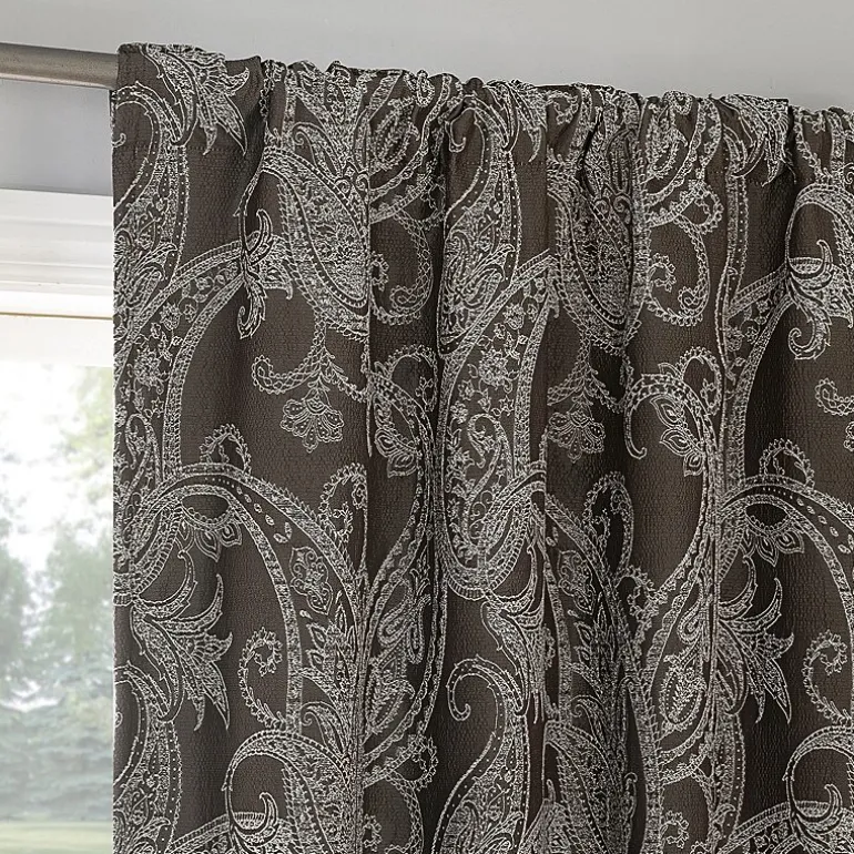 Sun Zero Pedra Back Tab 100% Blackout Single Curtain Panel