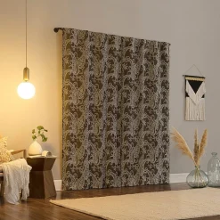Sun Zero Pedra Back Tab 100% Blackout Single Curtain Panel