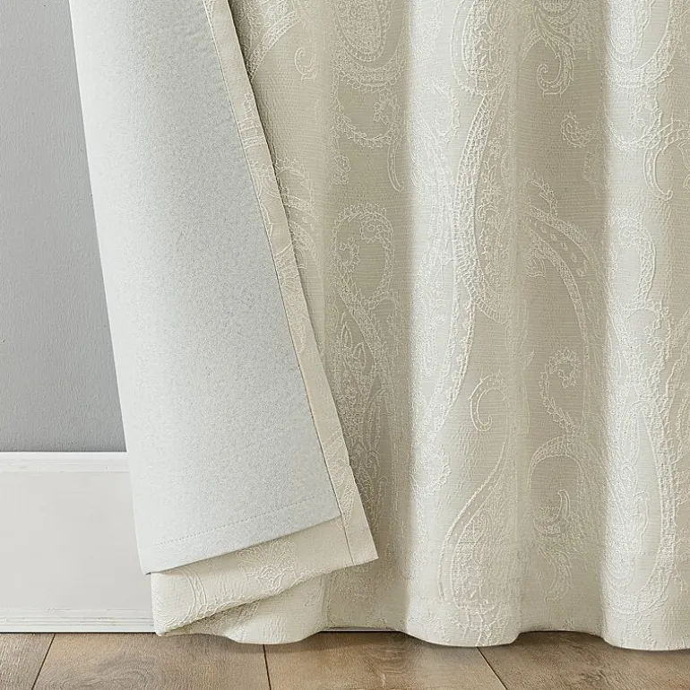 Sun Zero Pedra Back Tab 100% Blackout Single Curtain Panel