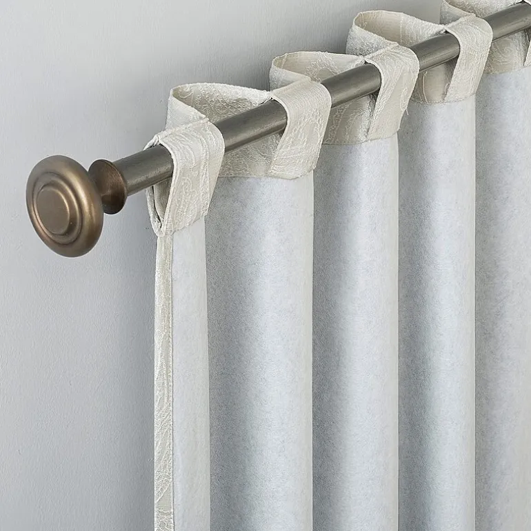 Sun Zero Pedra Back Tab 100% Blackout Single Curtain Panel