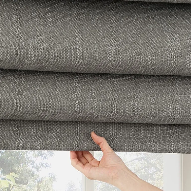 Sun Zero Pryer Energy Saving Cordless 100% Blackout Roman Shade